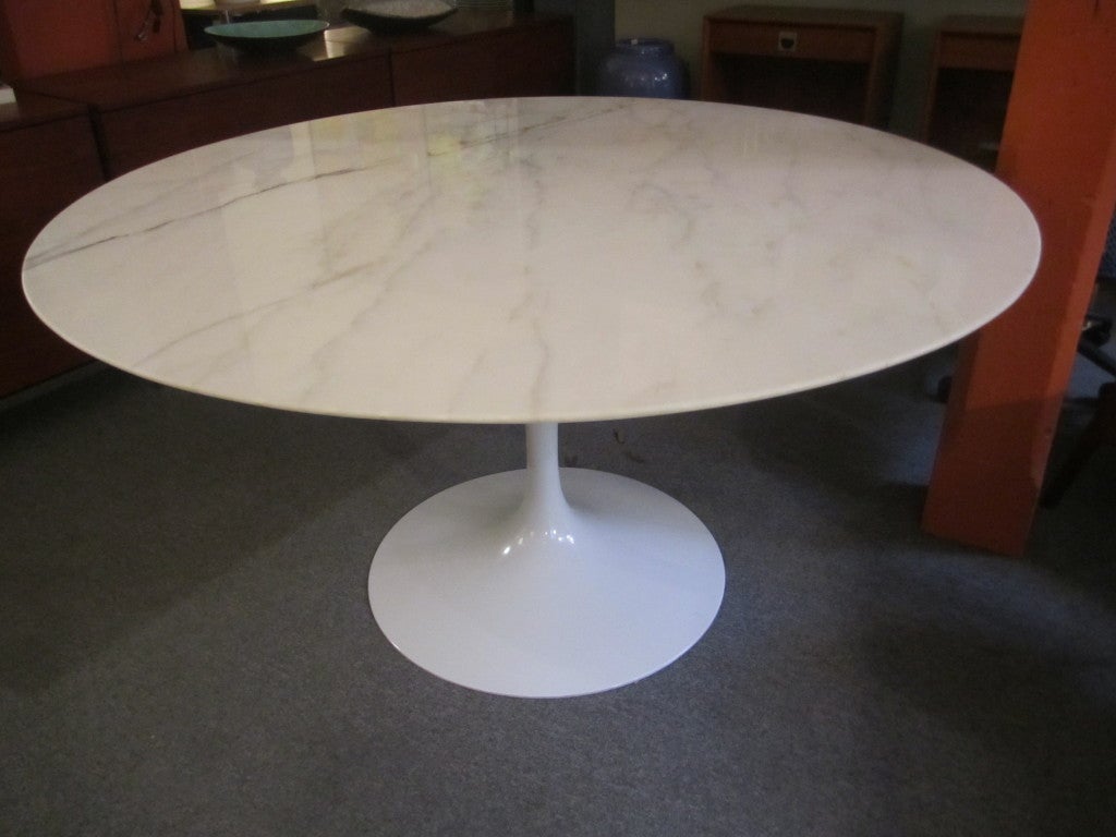 Eero Saarinen for Knoll 54 inch Dining Table Marble Top