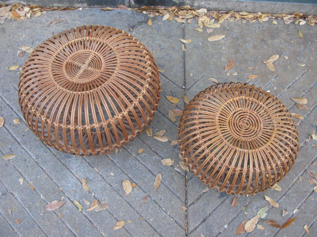 PR Franco Albini Rattan Stools