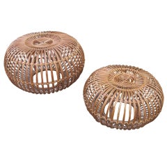 PR Franco Albini Rattan Stools