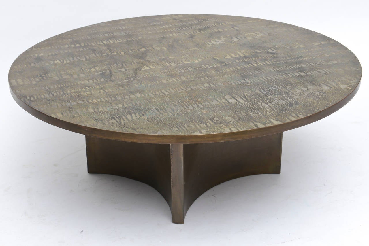 Late 20th Century Philip & Kelvin LaVerne Eternal Forest Coffee Table