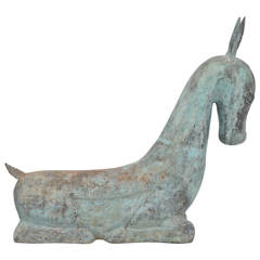 Large Bronze Donkey