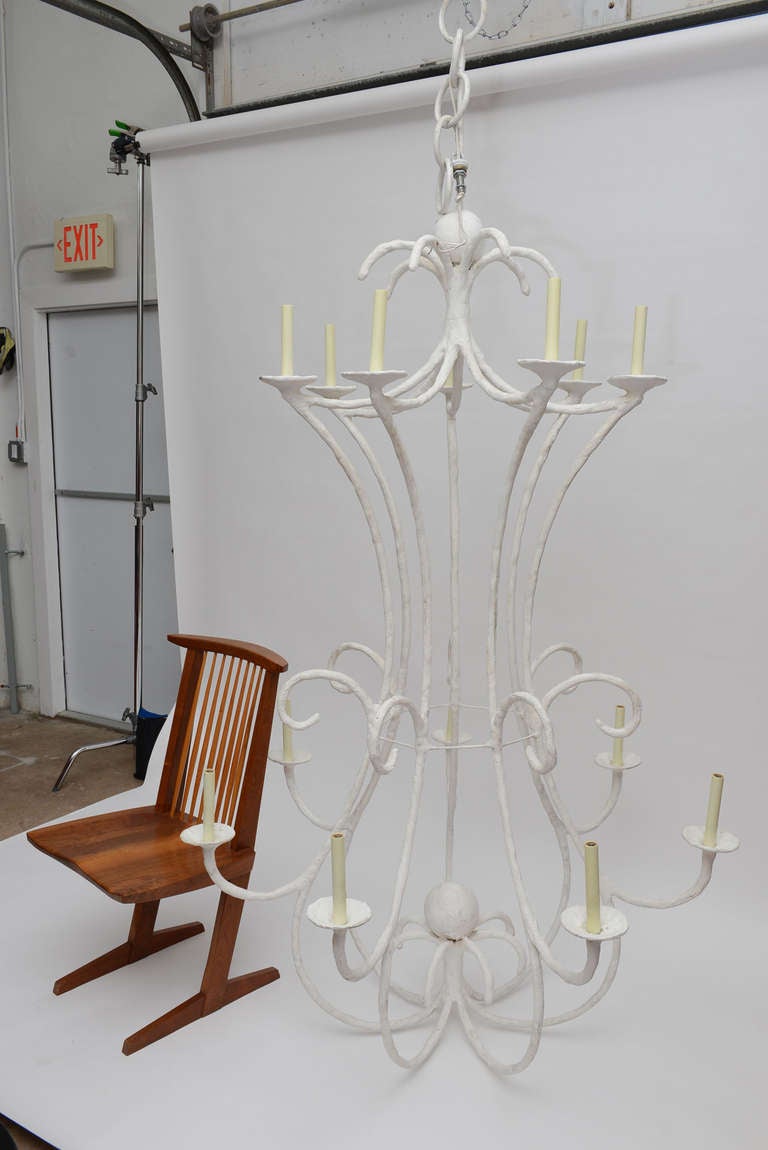 American Large-Scale, Plaster-Coated Hanging Fixture For Sale