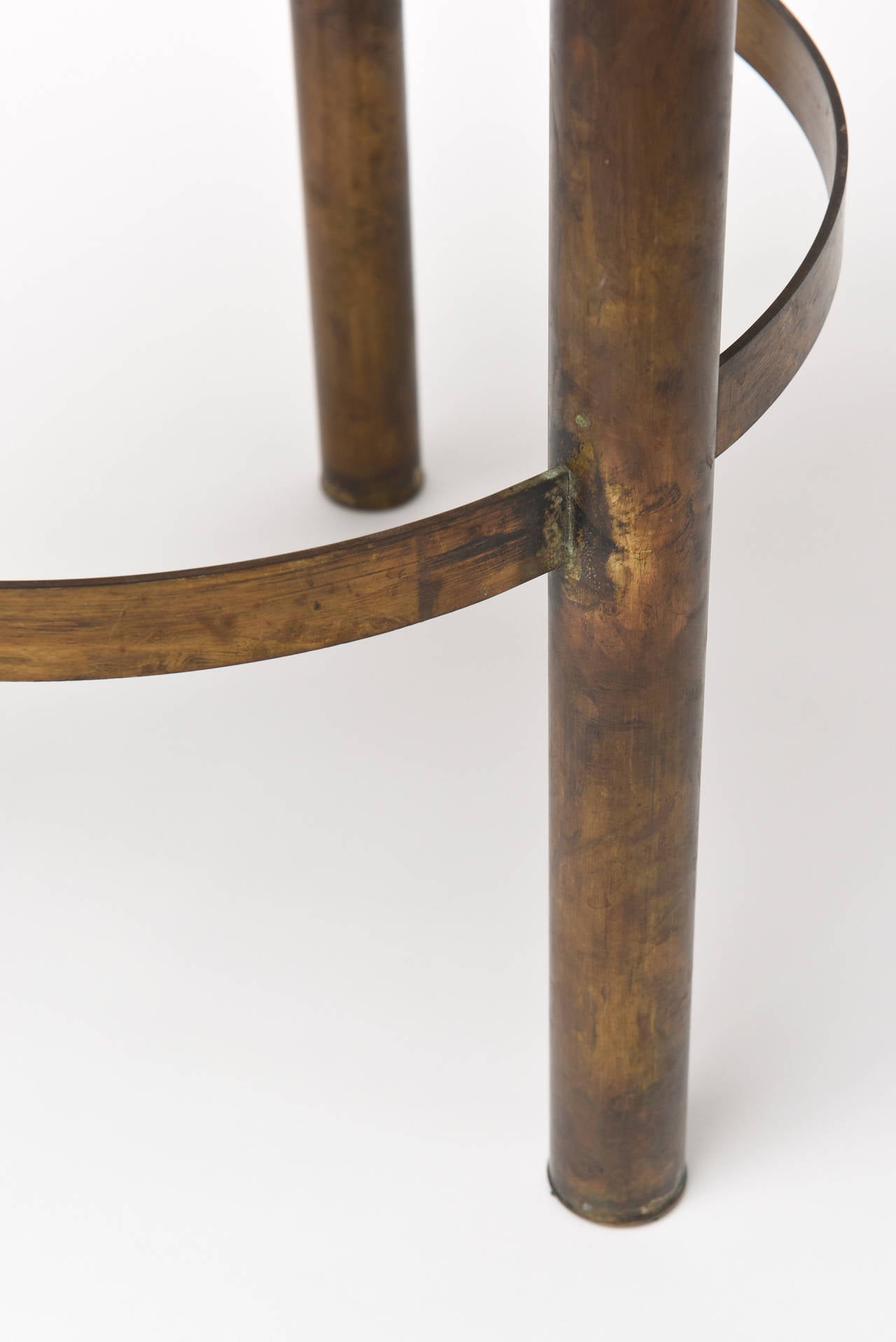 Brass Rare Philip and Kelvin LaVerne Abstract Side Table