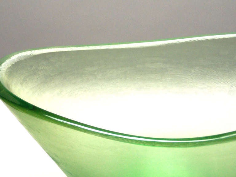 Italian Paolo Venini Inciso Bowl For Sale