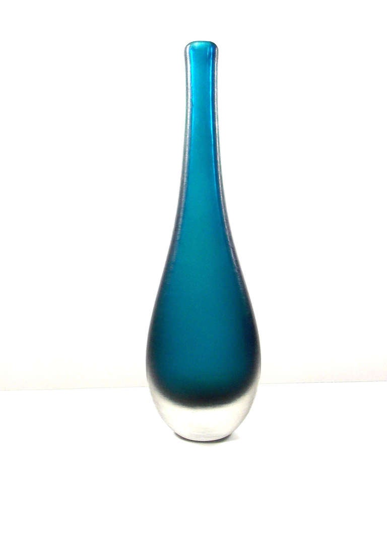 Italian Paolo Venini Inciso Vase For Sale