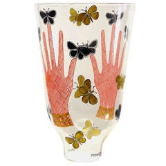 Piero Fornasetti Mani Con Farfalle Vase 4