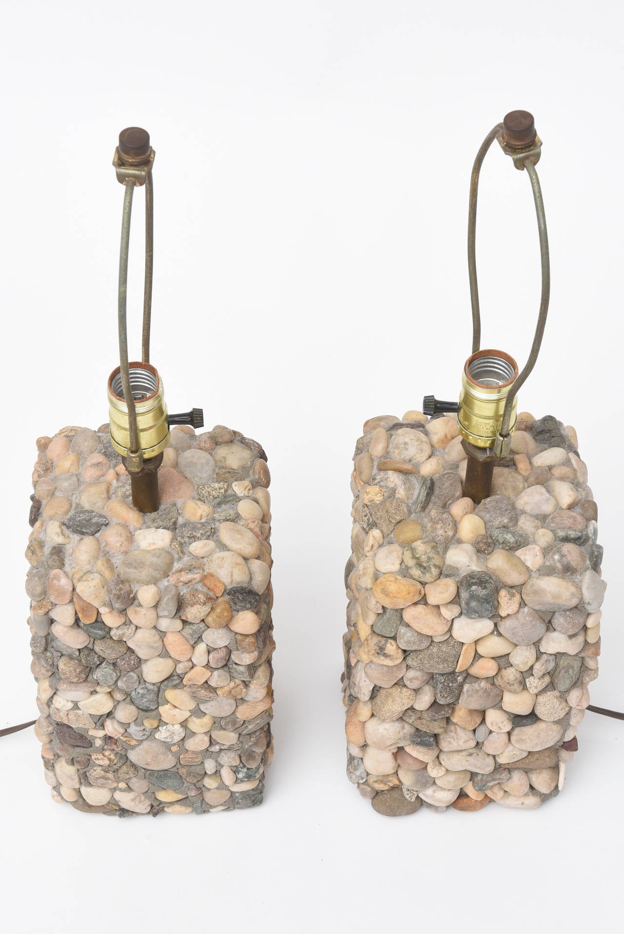 Fin du 20e siècle Lampes de table rivière de roche en vente