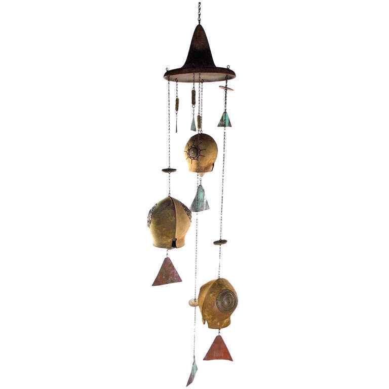 Huge Paolo Soleri Wind Chime Sculpture For At 1stdibs Huge Paolo Soleri Wind Chime Sculpture 1
