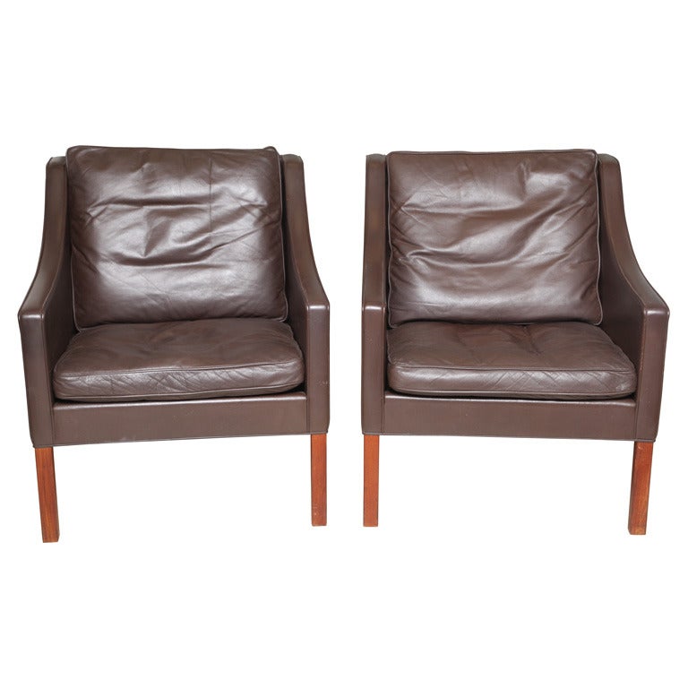Pair of Borge Mogensen Armchairs For Sale