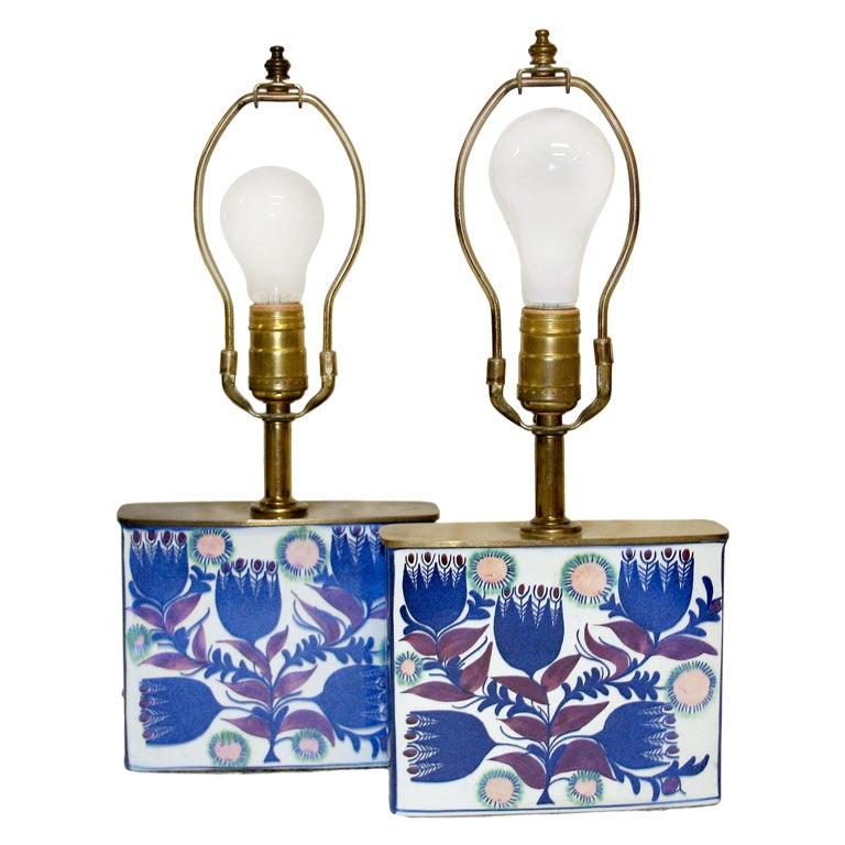 Pair of Royal Copenhagen Lamps