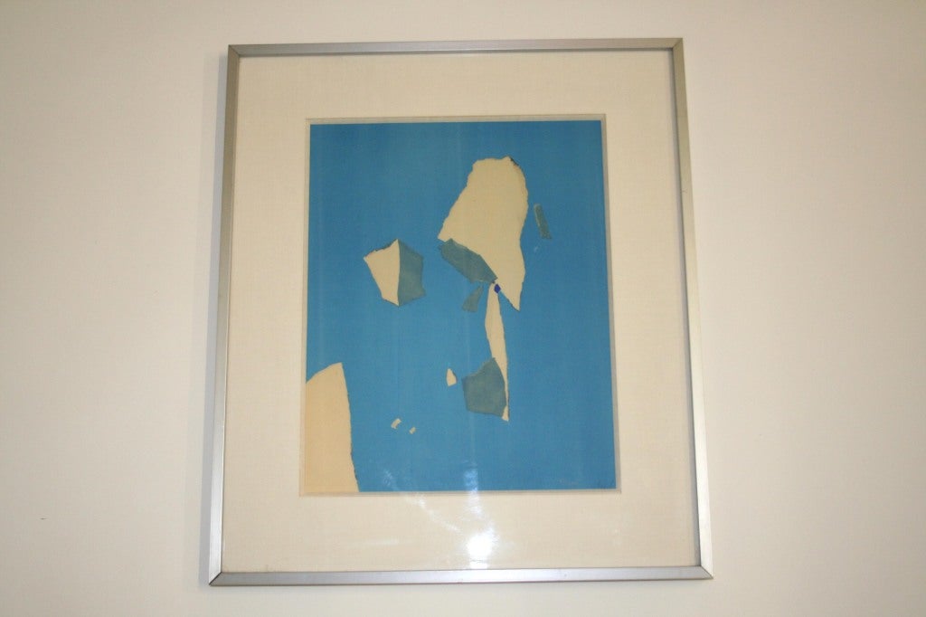 « Formes en Bleu » de Nicolas De Stael Bon état - En vente à West Palm Beach, FL