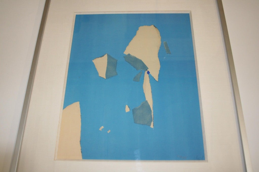 Nicolas De Stael „“Formes en Bleu“ im Zustand „Gut“ im Angebot in West Palm Beach, FL