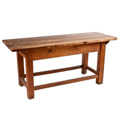 Belgian Antique Pinewood Console Table