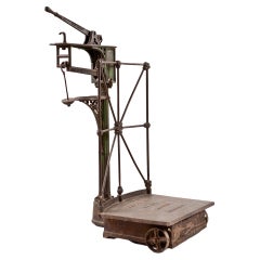 English Antique Industrial Iron Scale