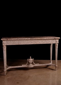 Pair of French Louis XVI style Painted Consoles