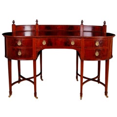 English Antique Edwardian Vanity or Desk with Five Drawers