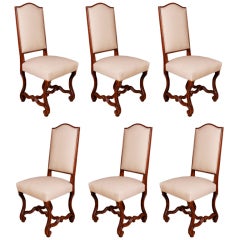 Set of 6 French Oak Antique Dining Chairs/SATURDAY SALE