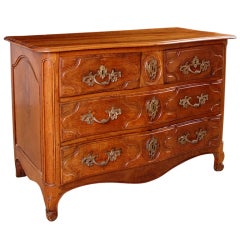 18th Century French Walnut Commode Signed FC FRANC