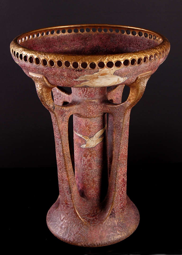 Art Nouveau Vase by Amphora Factory Riessner & Kessel, Teplitz, Austria