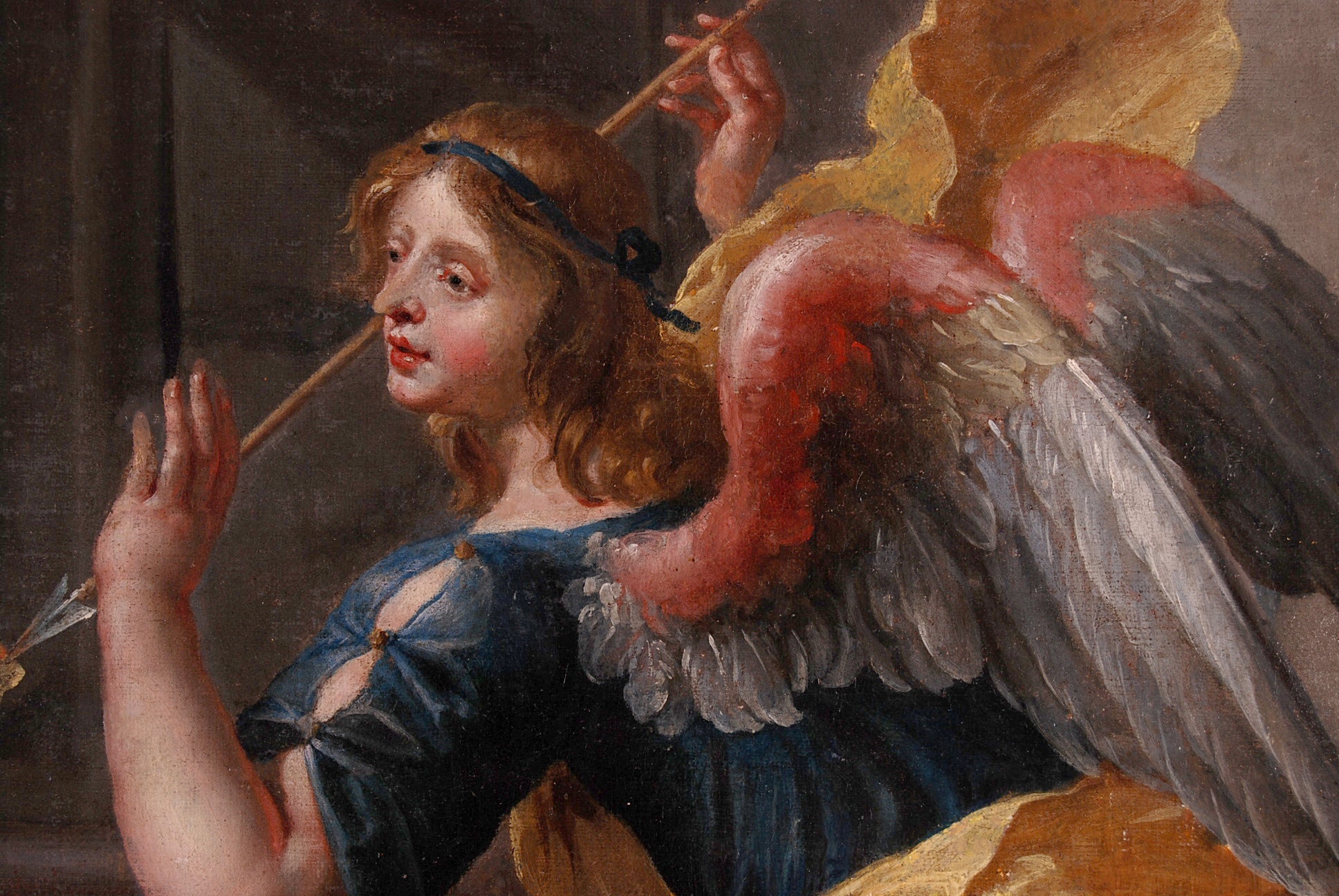 17th Century Oil Painting "The Ecstasy Saint Teresa of Avila" by Peter Van Lindt