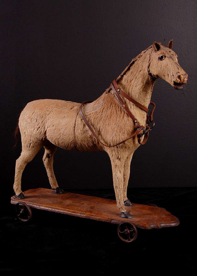 Rare French Antique Toy Horse, circa 1880