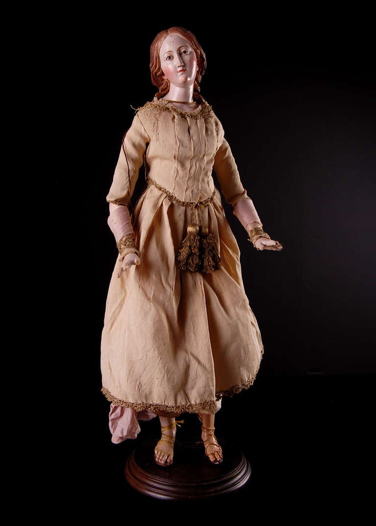 18th Century Neapolitan Italian Creche Figure of the Virgin Mary or Saint
