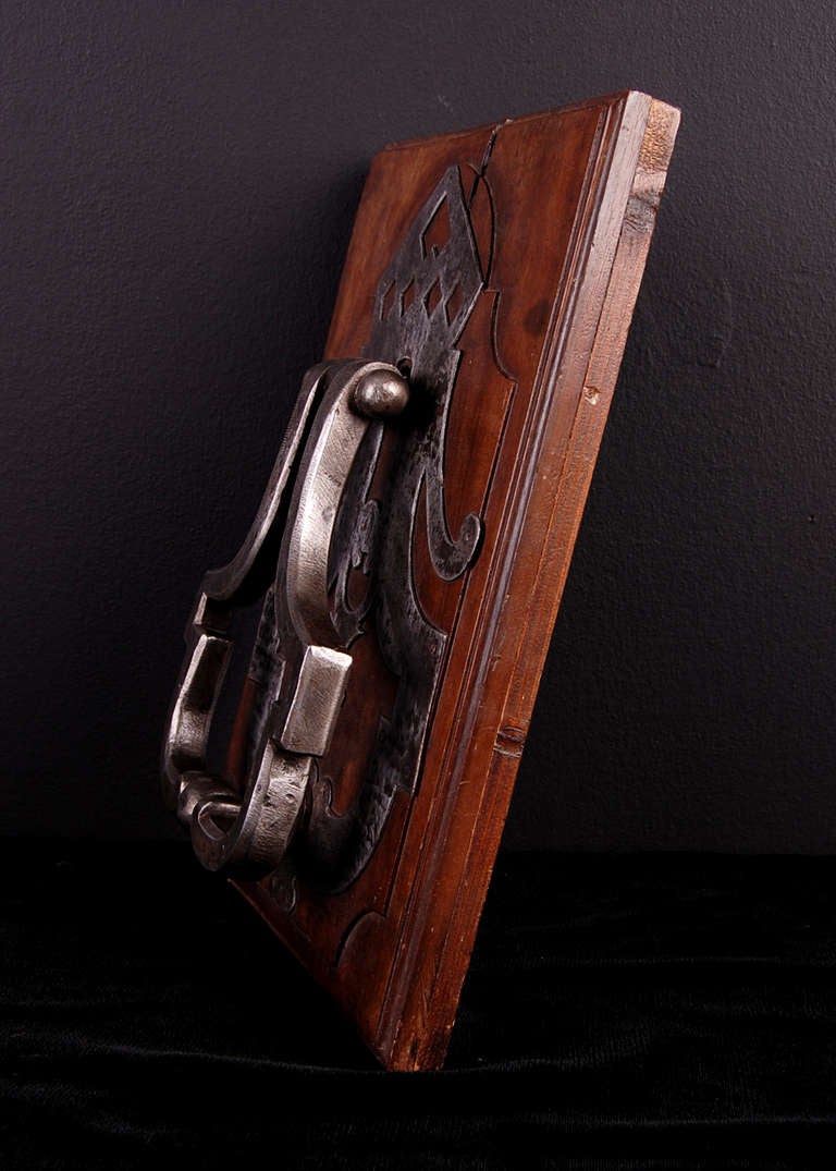 17th Century French Hand-Forged Iron Door Knocker 3