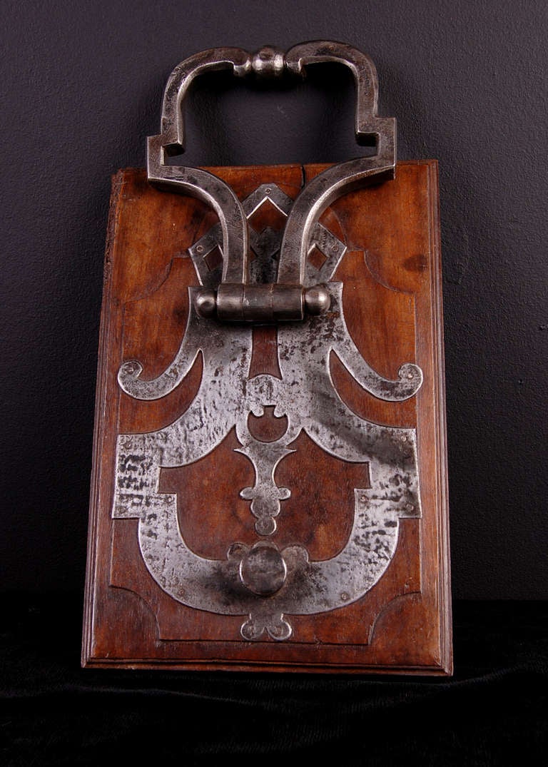 17th Century French Hand-Forged Iron Door Knocker 2