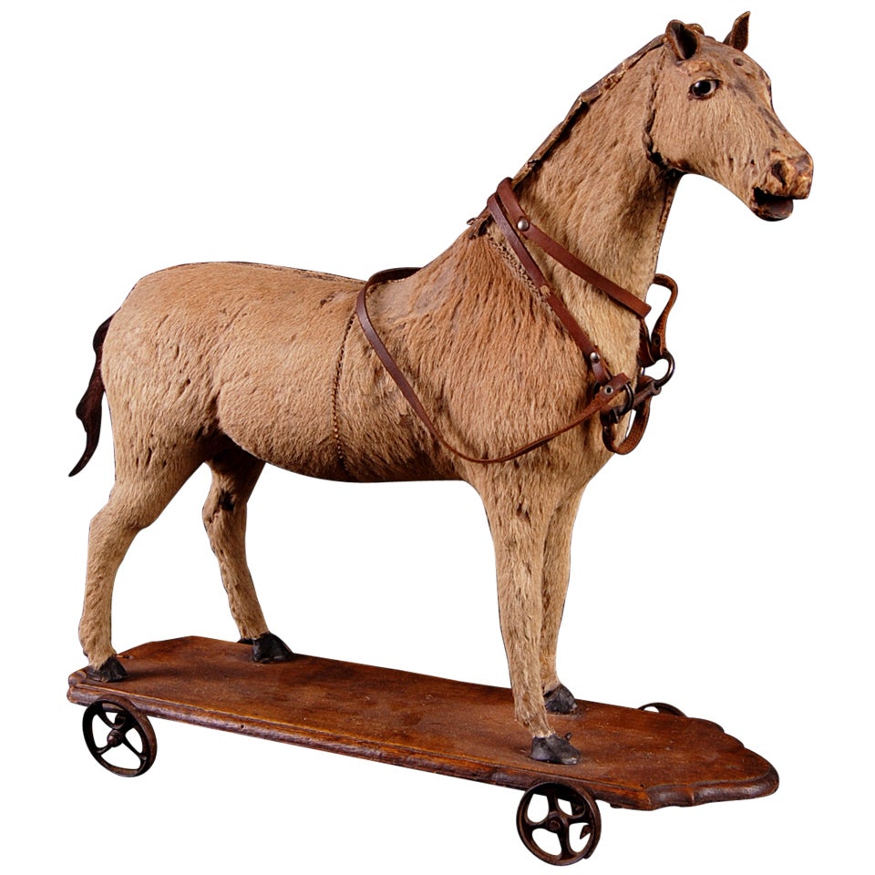 Rare French Antique Toy Horse, circa 1880 For Sale at 1stDibs