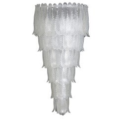 Italian Murano Glass Cascade Chandelier by Seguso, Vetri d'Arte circa 1980
