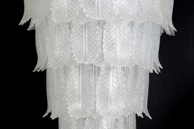 Italian Murano Glass Cascade Chandelier by Seguso, Vetri d'Arte circa 1980