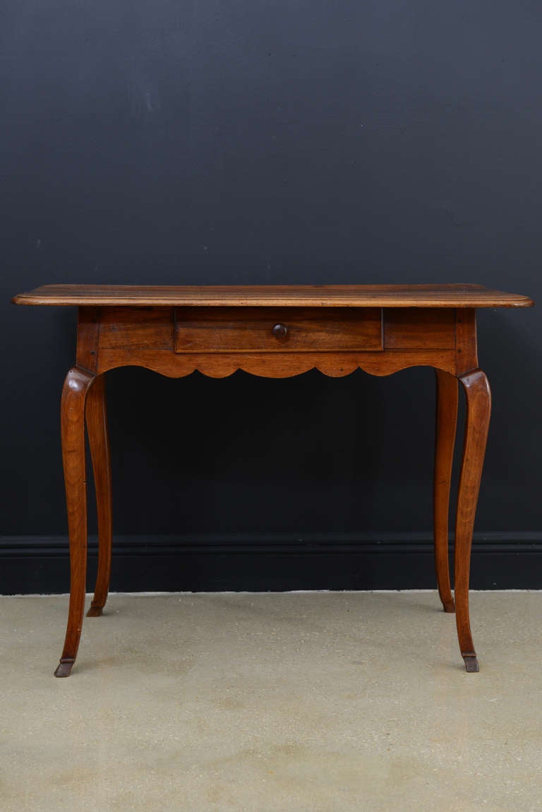 18th Century and Earlier French Antique Provencal Walnut Writing Table c. 1790-1800