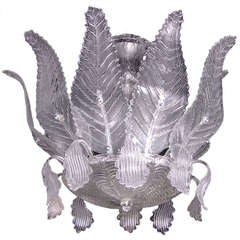 Italian Design Murano Glass Chandelier Circa 1980
