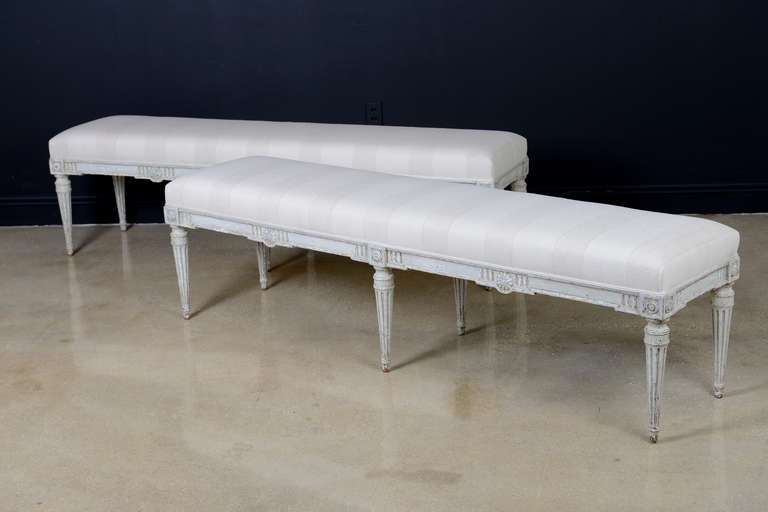 Pair of Painted benches