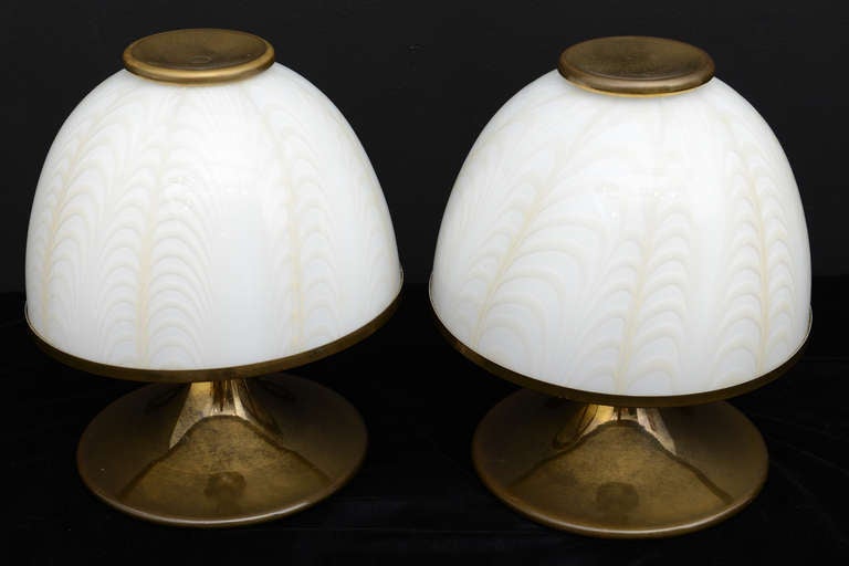 Pair of Mid-Century Brass Table Lamps