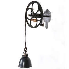 Vintage Italian Industrial Suspension Wall Sconce