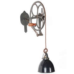 Vintage Italian Industrial Suspension Wall Sconce