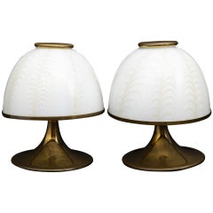 Pair of Mid-Century Brass Table Lamps