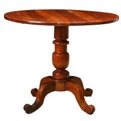 French Antique Walnut Louis Philippe Pedestal Table French Antique Walnut Louis Philippe Pedestal Table