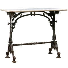 French Antique Bistro Table with Carrara Marbletop (x2)