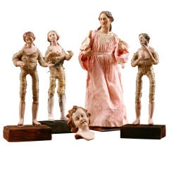 Collection of 19th Century Neapolitan Terracotta Creche Figures