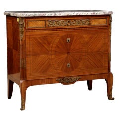 French Antique Transition Period Commode With Marbletop