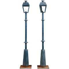 Group Of Four Vintage French Park Street Lamps