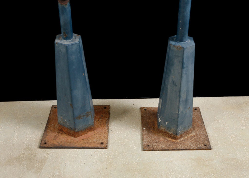 20th Century Group Of Four Vintage French Park Street Lamps