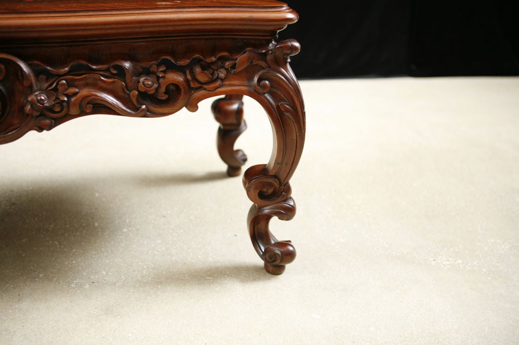 French Antique Rococo Inlaid Cocktail or Coffee Table 3