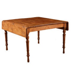 Antique Belgian Country Turned Leg Farm Table