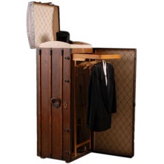 Vintage European Steamer Trunk Marked E.F.