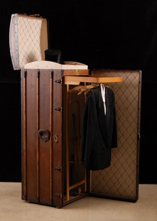 Vintage Steamer Trunk Marked E.F.