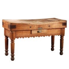 French Antique Butcher
s table from Lille, France