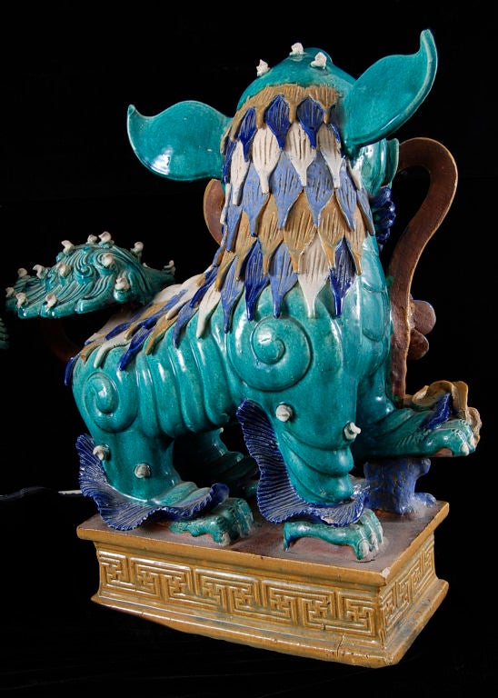 Stunning Pair of Chinese Qing Dynasty Buddhist Lion Dogs 6